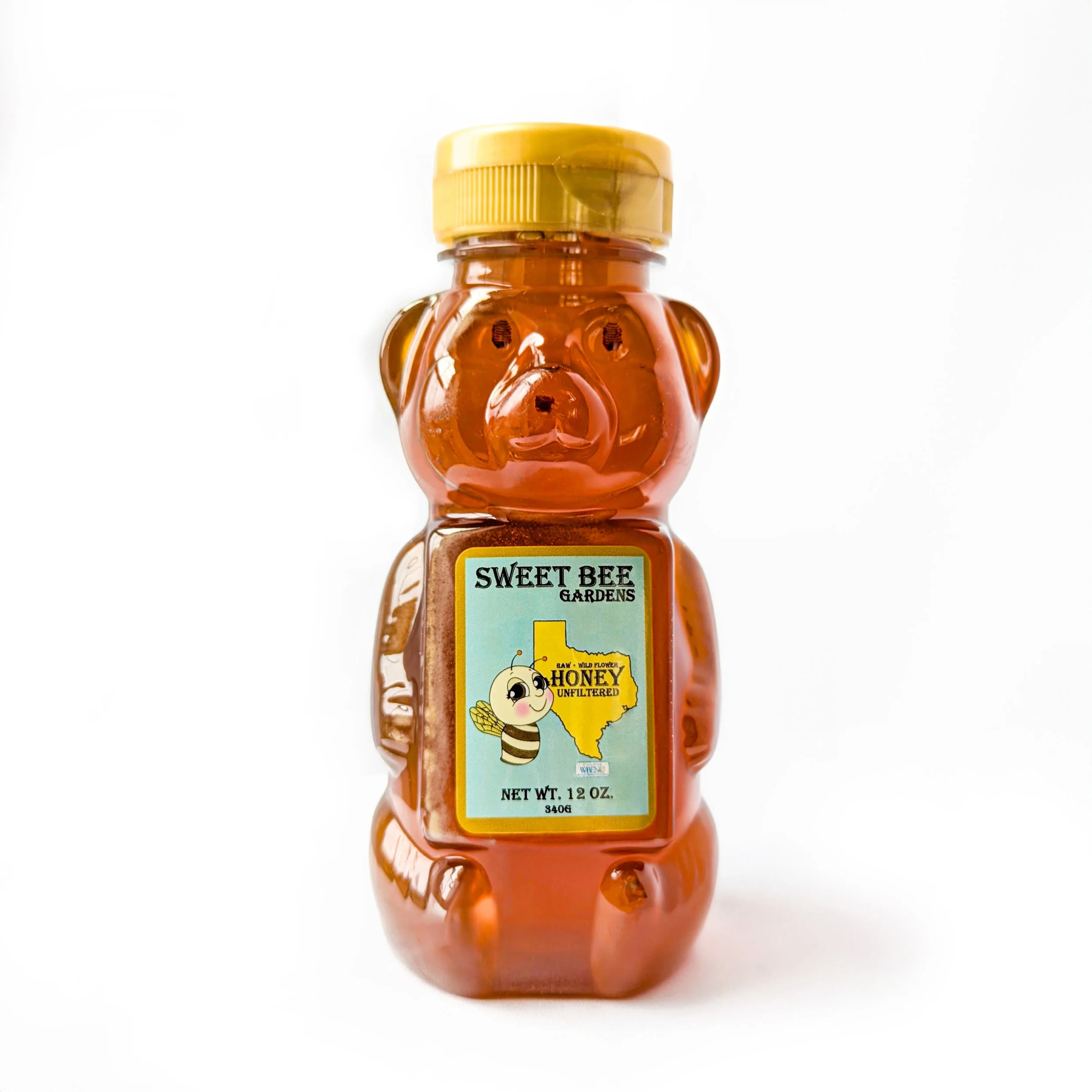 12 Oz Texas Wildflower Honey Bear — Sweet Bee Gardens